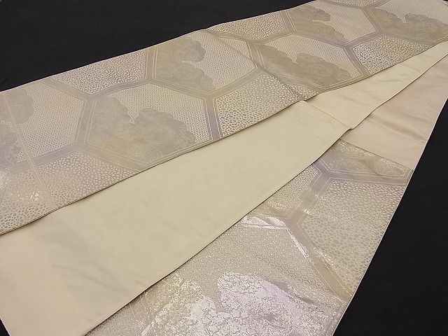 平和屋着物■六通柄袋帯 光琳錦 銀糸 逸品 n-ip0293