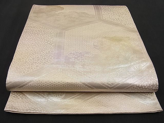 平和屋着物■六通柄袋帯 光琳錦 銀糸 逸品 n-ip0293