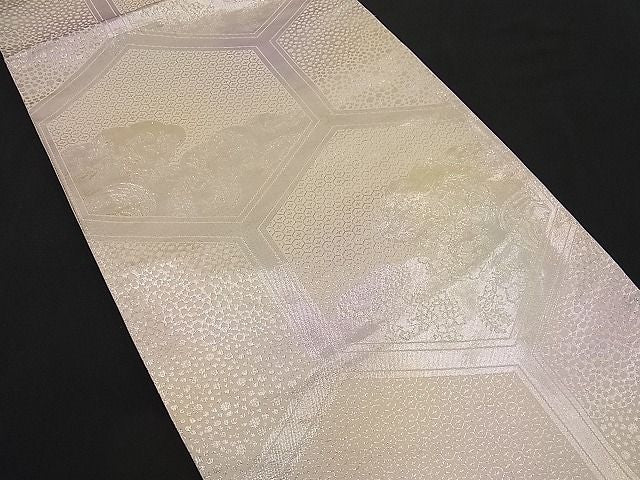 平和屋着物■六通柄袋帯 光琳錦 銀糸 逸品 n-ip0293
