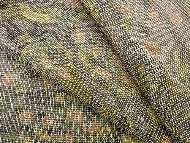 平和屋着物■上質な紬 風景花文 逸品 n-iz1256