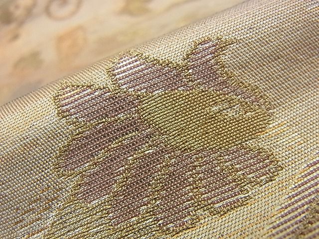 平和屋着物■六通柄袋帯 鳳凰吉祥花文 金糸 逸品 n-iz1567