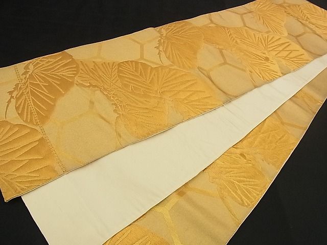 平和屋着物■六通柄袋帯 松亀甲文 金糸 逸品 n-iz1590