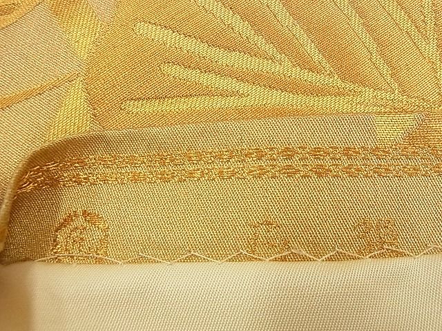 平和屋着物■六通柄袋帯 松亀甲文 金糸 逸品 n-iz1590