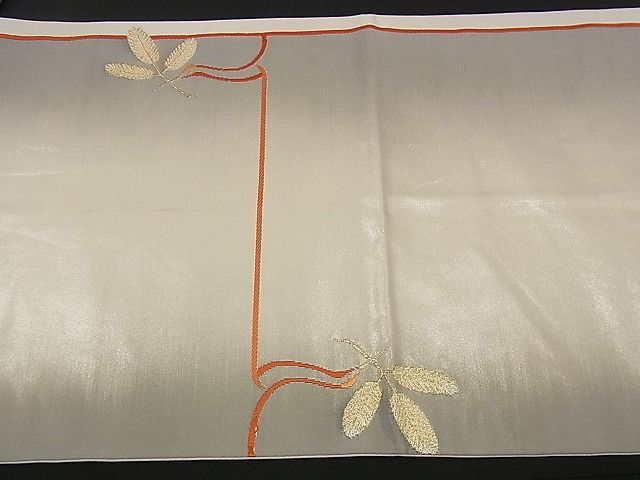 平和屋着物■六通太鼓柄袋帯 唐織 松喰い鶴 金銀糸 逸品 n-iz1648
