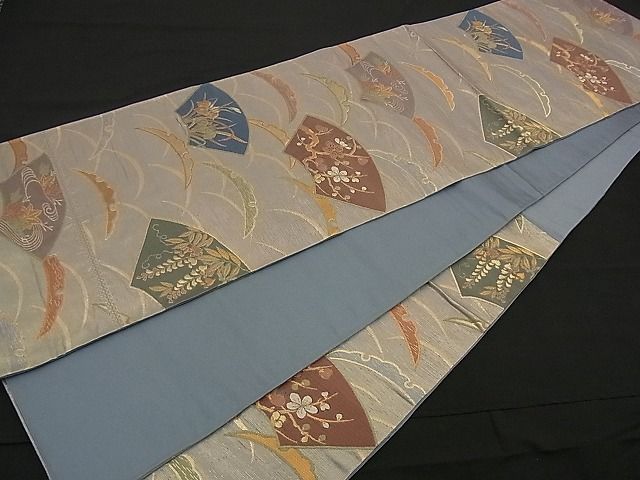 平和屋着物■六通柄袋帯 ふうき錦 地紙に雪芝 金糸 逸品 n-iz1667