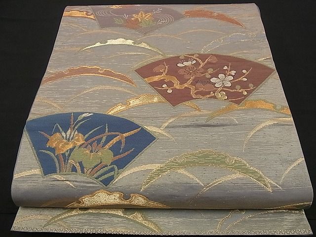 平和屋着物■六通柄袋帯 ふうき錦 地紙に雪芝 金糸 逸品 n-iz1667