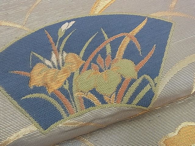 平和屋着物■六通柄袋帯 ふうき錦 地紙に雪芝 金糸 逸品 n-iz1667