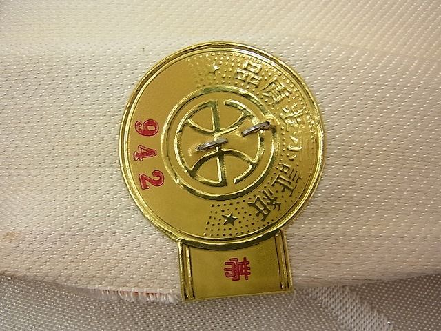 平和屋着物■西陣 六通柄袋帯 流水文 銀糸 逸品 n-je1502