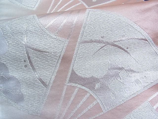平和屋着物■六通柄袋帯 露芝文 銀糸 逸品 n-je1547