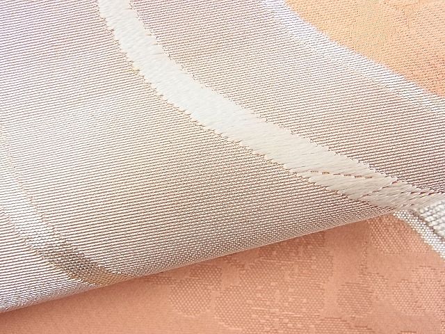 平和屋着物■六通柄袋帯 流水梅花文 銀糸 逸品 n-je1574
