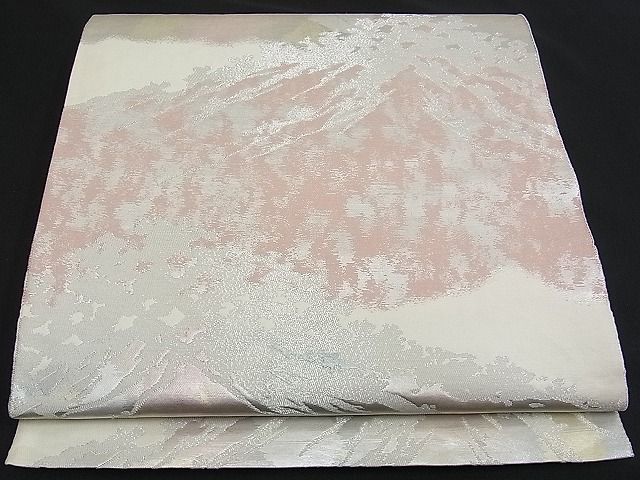 平和屋着物■六通柄袋帯 遠山文 銀糸 逸品 n-je1716