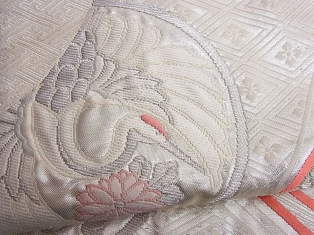平和屋着物■六通柄袋帯 唐織 飛鶴花丸文 金銀糸 逸品 n-je1868
