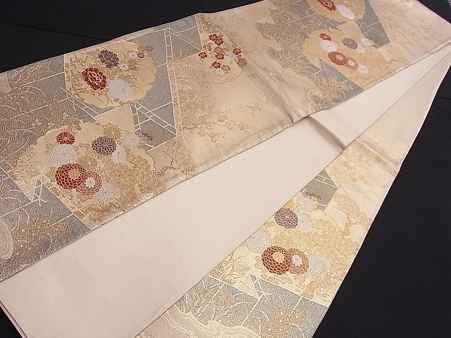 平和屋着物■九百佐賀錦 六通柄袋帯 唐織 蒔絵 金糸 逸品 n-je1873
