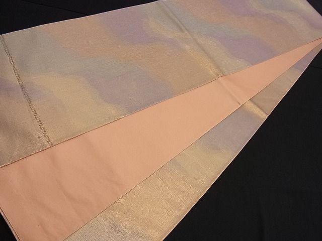 平和屋着物■全通柄袋帯 霞文 金糸 逸品 n-je1887