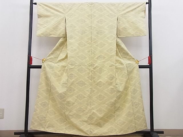 平和屋着物■上質な紬 菱吉祥文 逸品 n-je2098