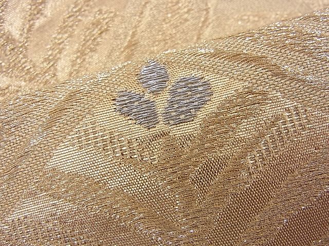 平和屋着物■六通柄袋帯 菱松葉文 金銀糸 逸品 n-je2188