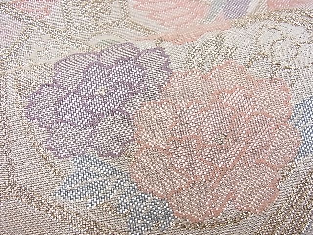 平和屋着物■佐賀錦 六通柄袋帯 向かい鳳凰吉祥花菱文 金銀糸 逸品 n-je2373