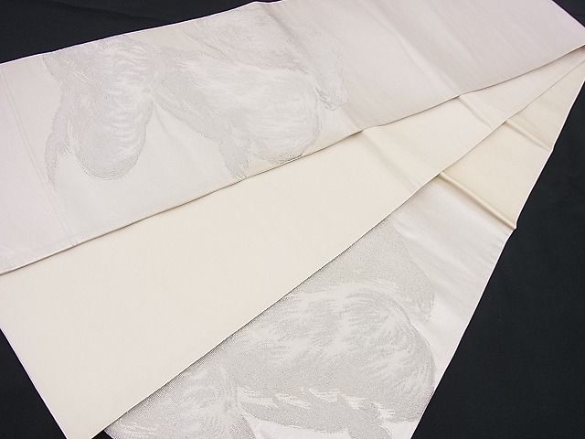 平和屋着物■六通柄袋帯 松 銀糸 逸品 n-je2398