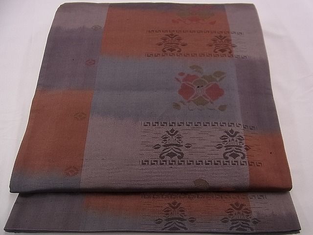平和屋着物■全通柄袋帯 工芸柄帯 花唐草間道 逸品 n-jx0034