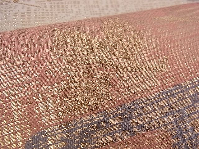 平和屋着物■六通柄袋帯 エ霞雲取り飛鶴文 金糸 逸品 n-jx0045