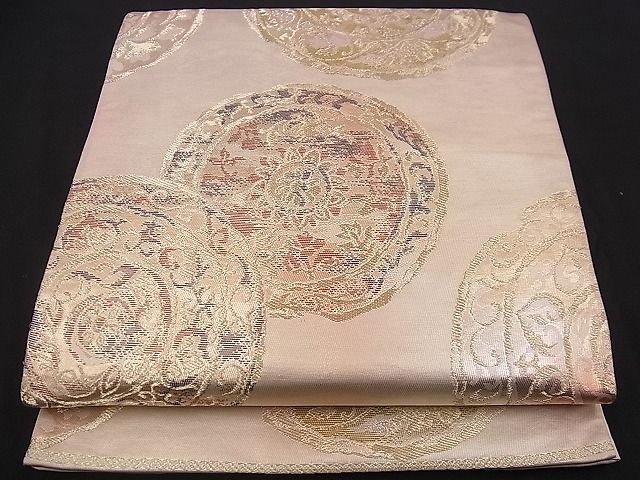 平和屋着物■六通柄袋帯 花丸文 金糸 逸品 n-jx0073