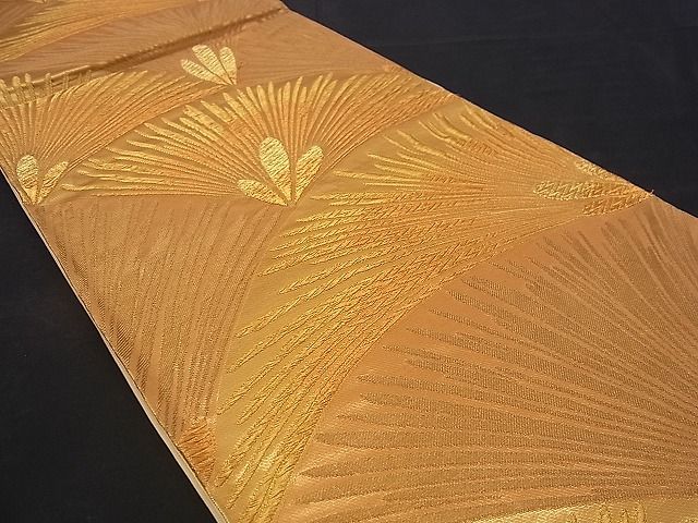平和屋着物■六通柄袋帯 松葉文 金糸 逸品 n-jx0175
