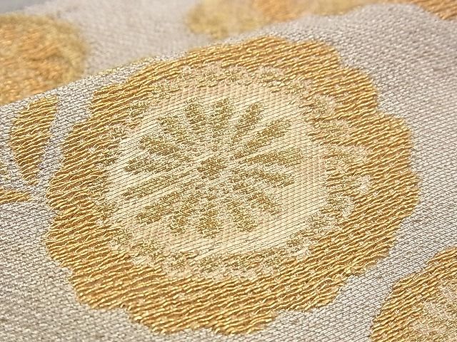 平和屋着物■六通柄袋帯 道長吉祥草花文 金銀糸 逸品 n-jx0354