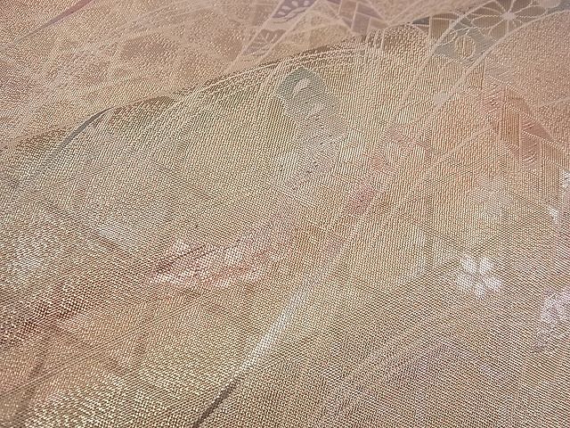 平和屋着物■佐賀錦 六通柄袋帯 芝草舞蝶文 金銀彩 逸品 n-jx0358
