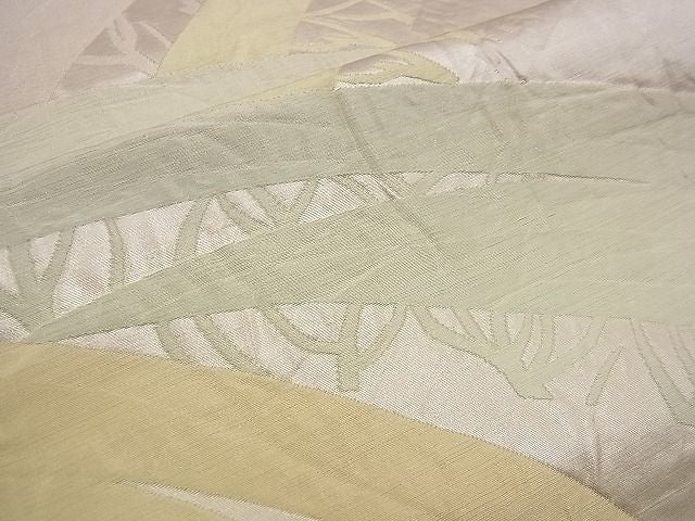 平和屋着物■六通柄袋帯 ふくれ織 吉祥文 銀糸 逸品 n-jx0424