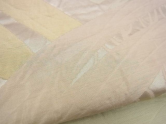 平和屋着物■六通柄袋帯 ふくれ織 吉祥文 銀糸 逸品 n-jx0424