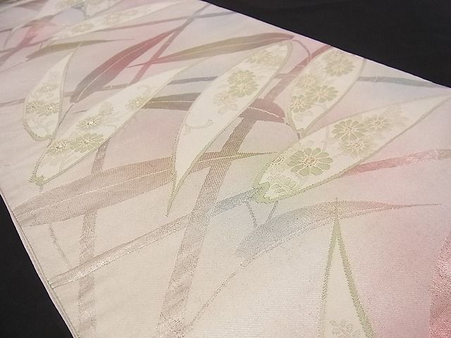 平和屋着物■六通柄袋帯 唐織 薄花文 金糸 逸品 n-jx0435