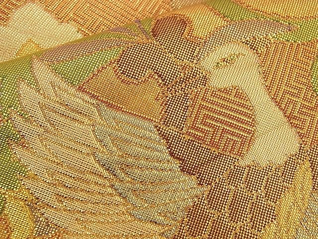 平和屋着物■佐賀錦 六通柄袋帯 花唐草文 金糸 逸品 n-jx0441