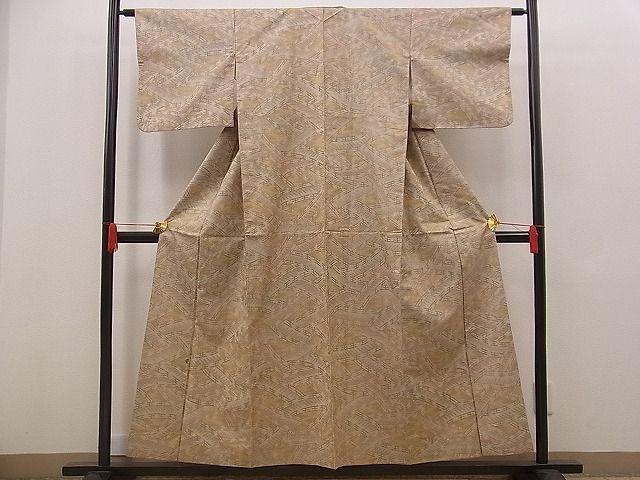 平和屋着物■上質な紬 渡橋文様 逸品 n-jx0845