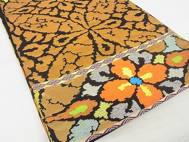 平和屋本店■最高級 龍村平蔵製 本袋帯 米市錦 黒地 金銀糸 正絹 逸品 KAAA10342kk4 - 平和屋