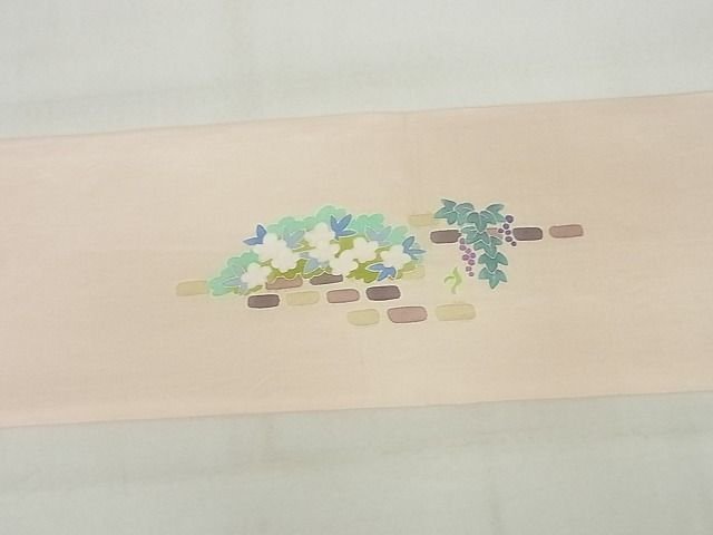 平和屋本店■極上 加賀友禅 佐藤賢一 九寸名古屋帯 加賀白山紬 散歩日和 証紙付き 正絹 逸品 KAAA10345kk4 - 平和屋