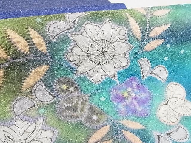 平和屋本店■最高級 二代目 久保田一竹 幻の辻が花 太鼓柄袋帯 絞り 暈し 金通し地 正絹 逸品 KAAA10375kk4 - 平和屋