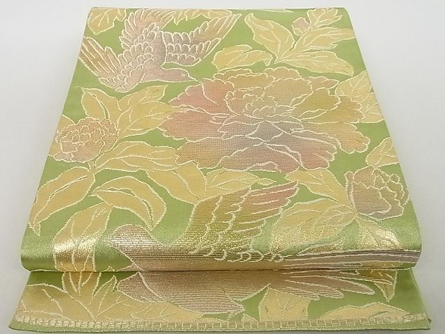 平和屋本店■極上 龍村美術織物 たつむら 六通柄袋帯 花鳥苑錦 金銀糸 正絹 逸品 KAAA10427kk4 - 平和屋
