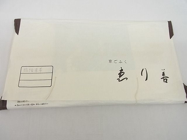 平和屋本店■極上 九寸名古屋帯 型染め 草花文 鬼しぼ縮緬 えり善扱い たとう紙付き 正絹 逸品 KAAA10431kk4 - 平和屋