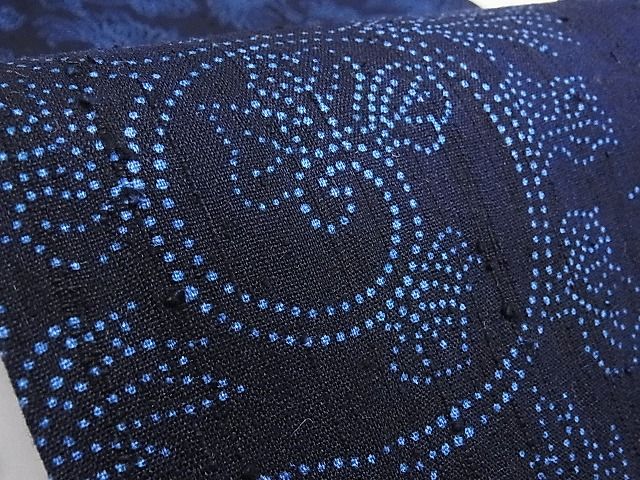 平和屋本店■極上 浦野理一 経節紬 九寸名古屋帯 花唐草文 正絹 逸品 未使用 KAAA10498kk4 - 平和屋