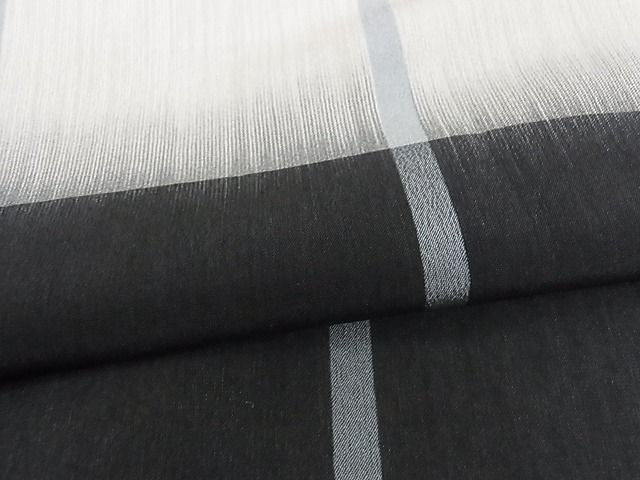 平和屋本店■極上 夏物 明石縮 横段文 証紙付き 正絹 逸品 未使用 KAAA1133kk4 - 平和屋