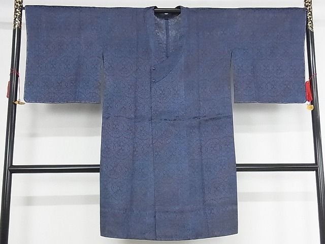 平和屋本店■極上 道行コート スリーシーズン 春夏秋 塵除け ロング丈 幾何学文様 やまと誂製 正絹 逸品 未使用 KAAA1178kk4 - 平和屋