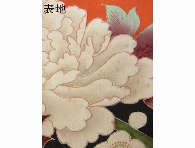 平和屋本店■極上 アンティーク 大正ロマン 振袖 刺繍 松竹梅飛鶴花文 金彩 正絹 逸品 KAAA1299kk4 - 平和屋