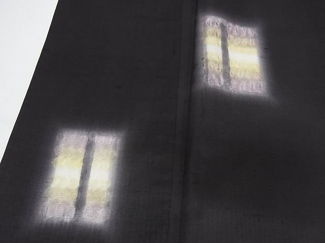 平和屋本店■極上 夏物 十日町 名門青柳謹製 奇翆工房 櫛引織 赤城紬 草木染 絞り 幾何学文様 証紙付き 正絹 逸品 KAAA1405kk4 - 平和屋