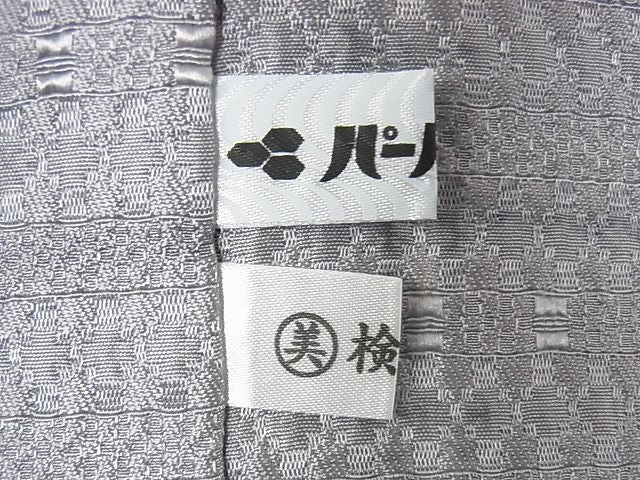 平和屋本店■極上 染色作家 斉藤三才 道行コート 単衣 格子 ロング丈 反端付き 正絹 逸品 KAAA1422kk4 - 平和屋