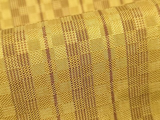 平和屋本店■希少 山下八百子 本場黄八丈 紬 市松綾織 単衣 正絹 逸品 KAAA1694kk4 - 平和屋