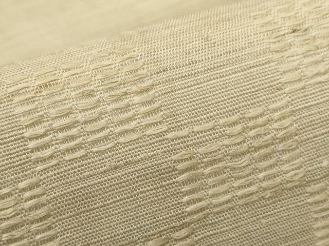 平和屋本店■希少 夏物 沖縄県無形文化財指定 本場八重山上布 九寸名古屋帯 青山八木扱い たとう紙付 麻 逸品 未使用 KAAA1742kk4