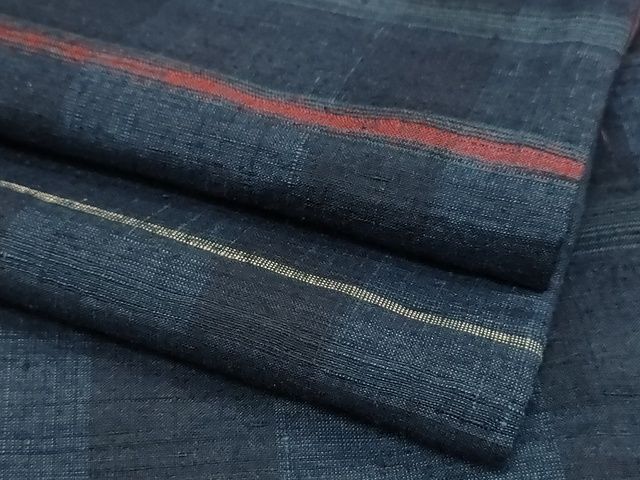平和屋本店■極上 郡上紬 草木染 霞文 正絹 逸品 KAAA1761kk5 - 平和屋