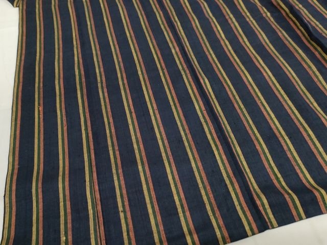 平和屋本店■極上 浦野理一 紬 縞 胴抜き仕立て 正絹 逸品 KAAA1775kk5 - 平和屋