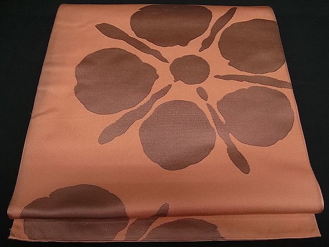 平和屋着物■六通柄 本袋帯 舞花文 逸品 kb0742