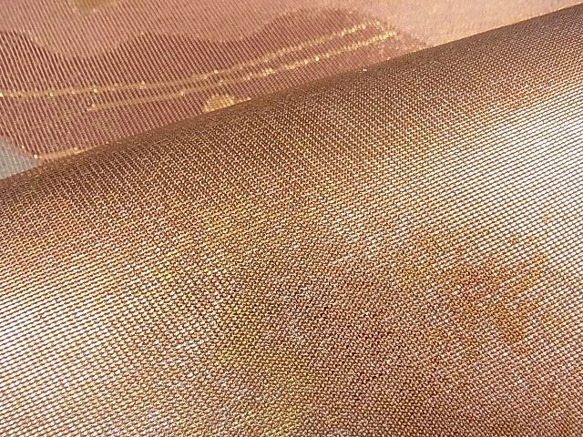 平和屋着物■六通柄袋帯 霞はなもん 金銀彩 逸品 kb1799
